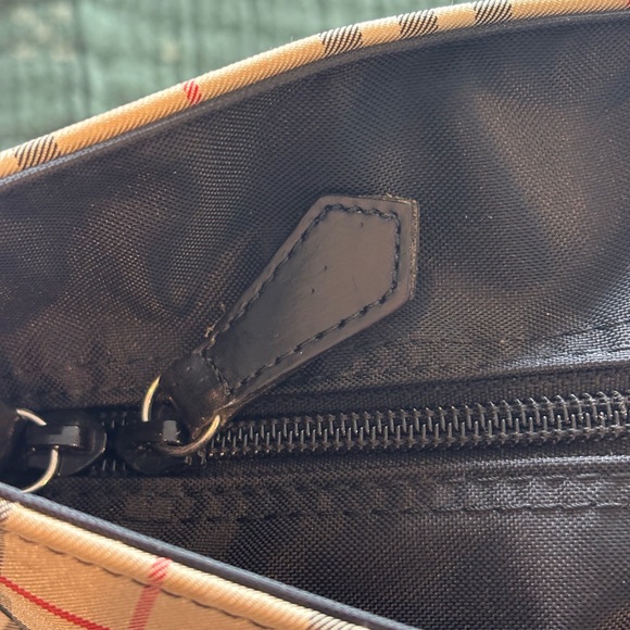 Burberry Blue Label Beige Novacheck Tote with Black Leather Handles - Picture 8 of 12